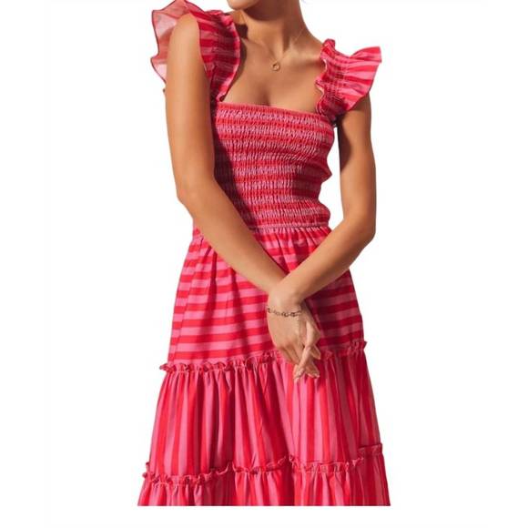 NEW SO ME candy stripe maxi dress in pink - Picture 2 of 3